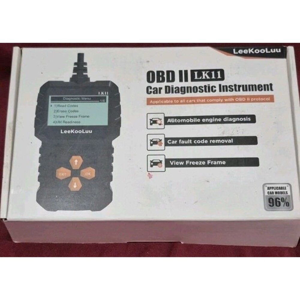 New OBD II LK11 Car Diagnostic Instrument with Instruction Manual LeeKooLuu NEW
